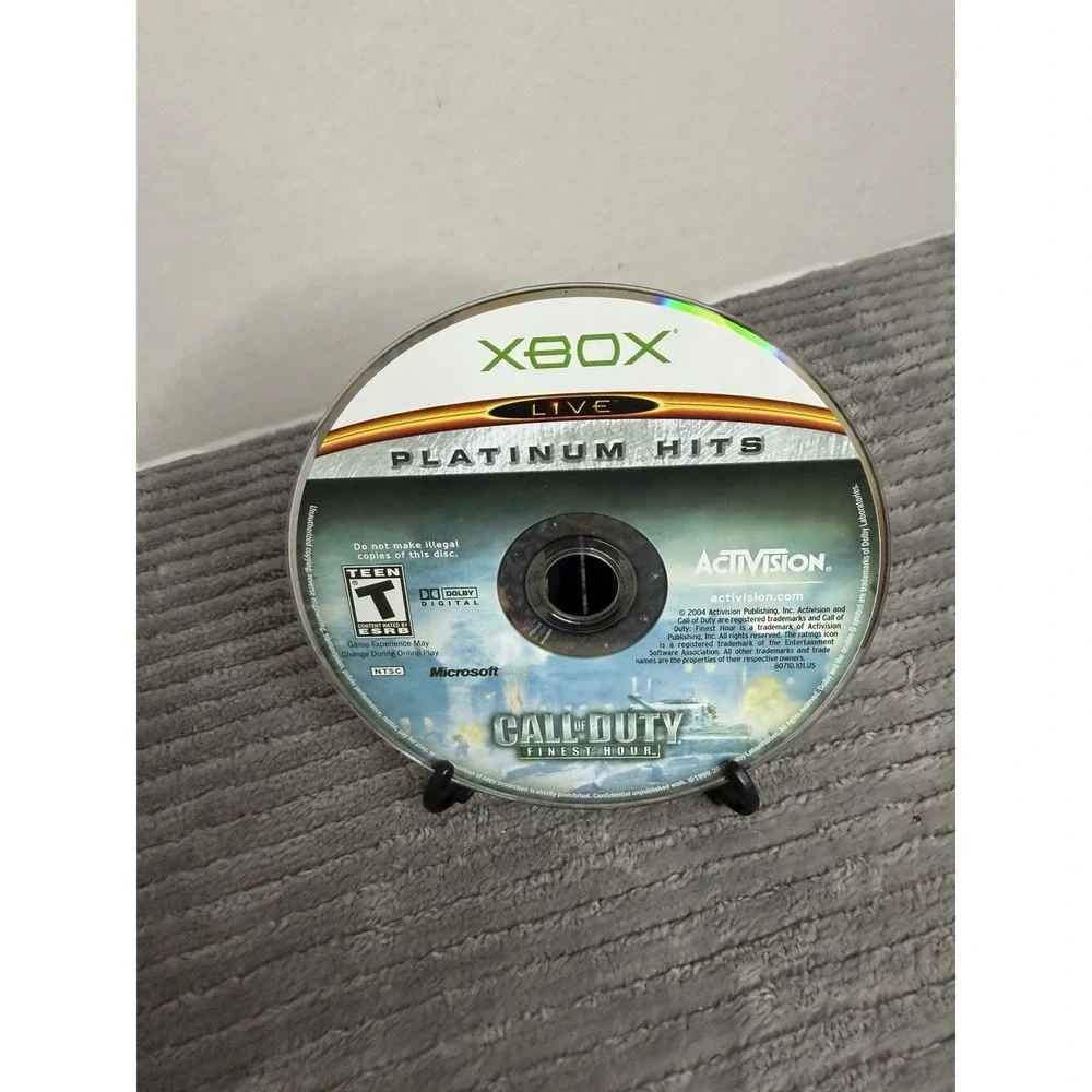 Call of Duty Finest Hour Platinum Hits Xbox Video Game Multiplayer